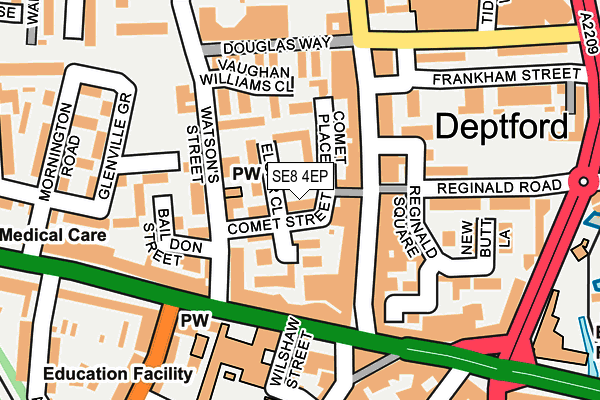SE8 4EP map - OS OpenMap – Local (Ordnance Survey)