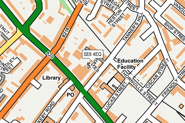 SE8 4EQ map - OS OpenMap – Local (Ordnance Survey)