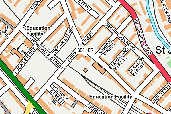 SE8 4ER map - OS OpenMap – Local (Ordnance Survey)