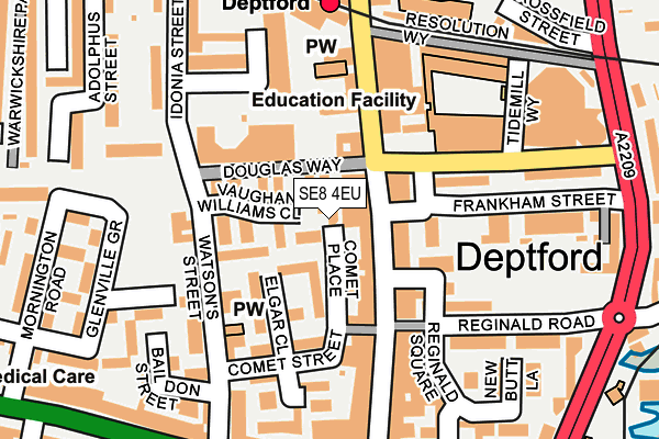 SE8 4EU map - OS OpenMap – Local (Ordnance Survey)