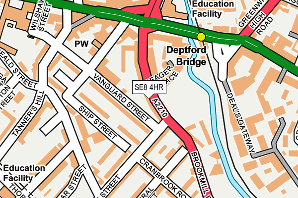 SE8 4HR map - OS OpenMap – Local (Ordnance Survey)