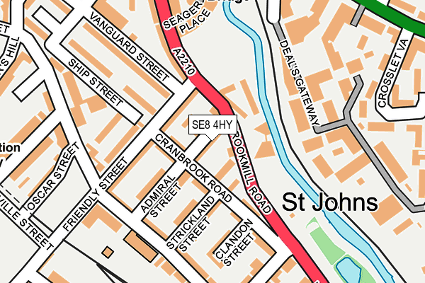 SE8 4HY map - OS OpenMap – Local (Ordnance Survey)