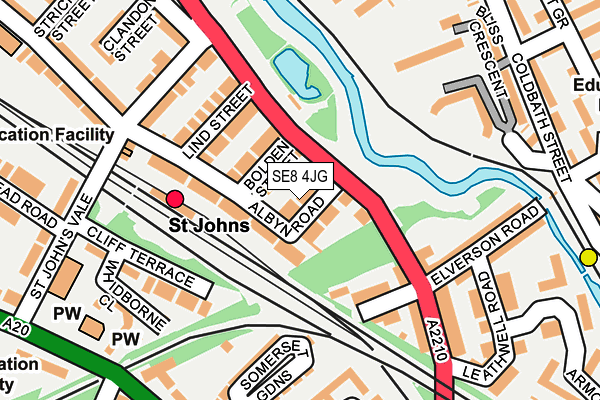 SE8 4JG map - OS OpenMap – Local (Ordnance Survey)