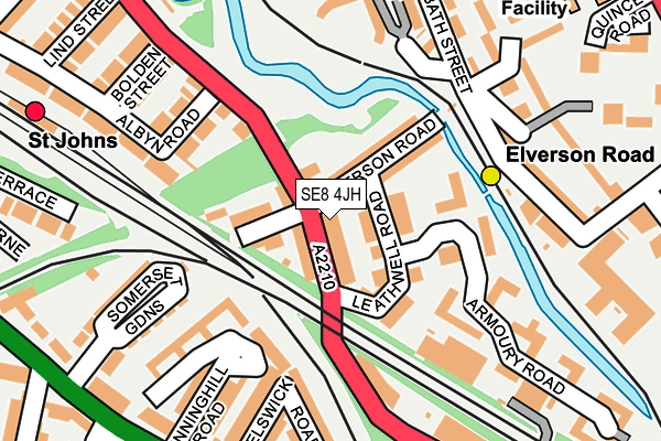 SE8 4JH map - OS OpenMap – Local (Ordnance Survey)