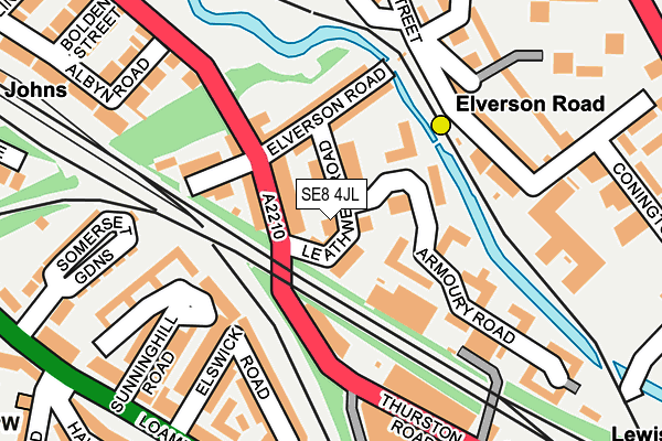 SE8 4JL map - OS OpenMap – Local (Ordnance Survey)