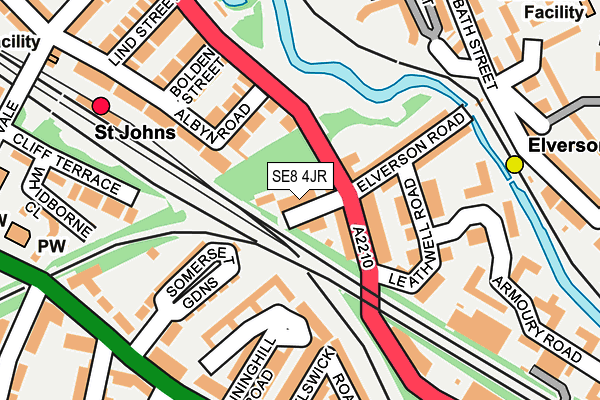 SE8 4JR map - OS OpenMap – Local (Ordnance Survey)