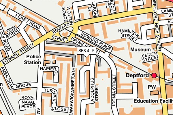 SE8 4LP map - OS OpenMap – Local (Ordnance Survey)