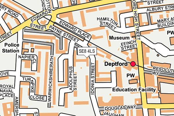 SE8 4LS map - OS OpenMap – Local (Ordnance Survey)