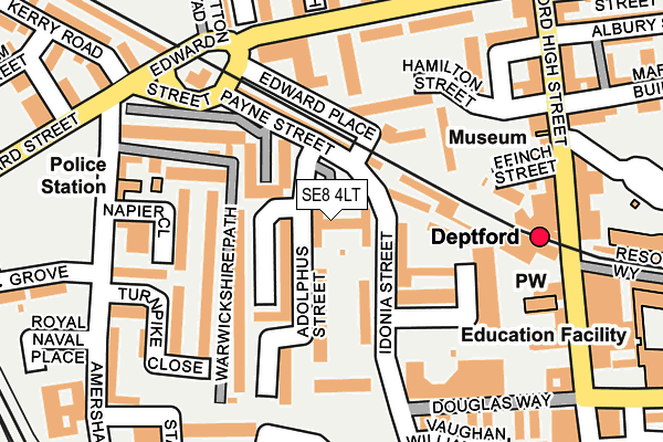 SE8 4LT map - OS OpenMap – Local (Ordnance Survey)