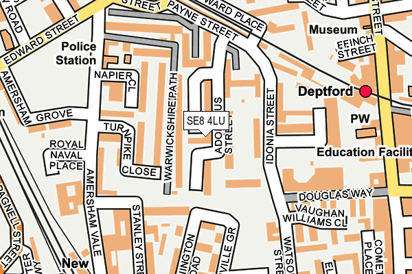 SE8 4LU map - OS OpenMap – Local (Ordnance Survey)