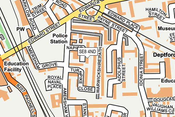 SE8 4ND map - OS OpenMap – Local (Ordnance Survey)