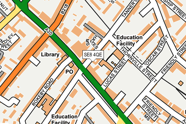 SE8 4QE map - OS OpenMap – Local (Ordnance Survey)