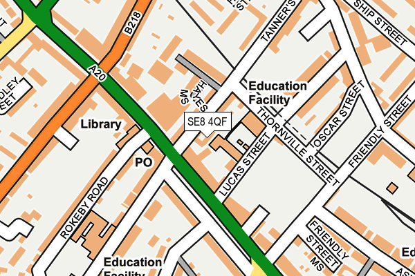 SE8 4QF map - OS OpenMap – Local (Ordnance Survey)