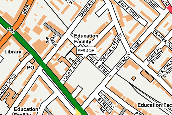 SE8 4QH map - OS OpenMap – Local (Ordnance Survey)