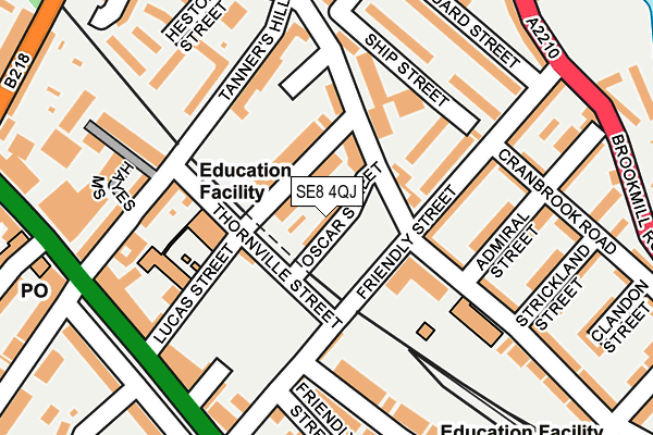 SE8 4QJ map - OS OpenMap – Local (Ordnance Survey)