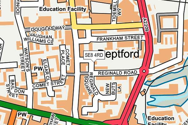 SE8 4RD map - OS OpenMap – Local (Ordnance Survey)