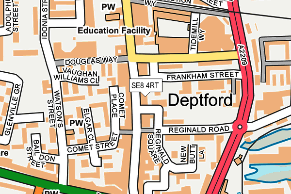 SE8 4RT map - OS OpenMap – Local (Ordnance Survey)