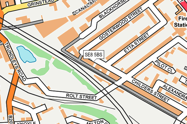 SE8 5BS map - OS OpenMap – Local (Ordnance Survey)