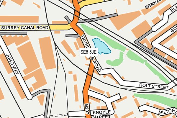 SE8 5JE map - OS OpenMap – Local (Ordnance Survey)