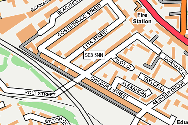 SE8 5NN map - OS OpenMap – Local (Ordnance Survey)