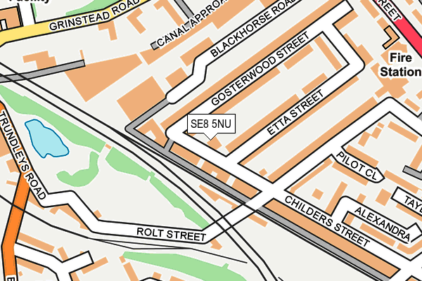 SE8 5NU map - OS OpenMap – Local (Ordnance Survey)