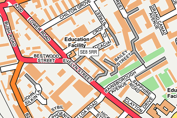 SE8 5RR map - OS OpenMap – Local (Ordnance Survey)