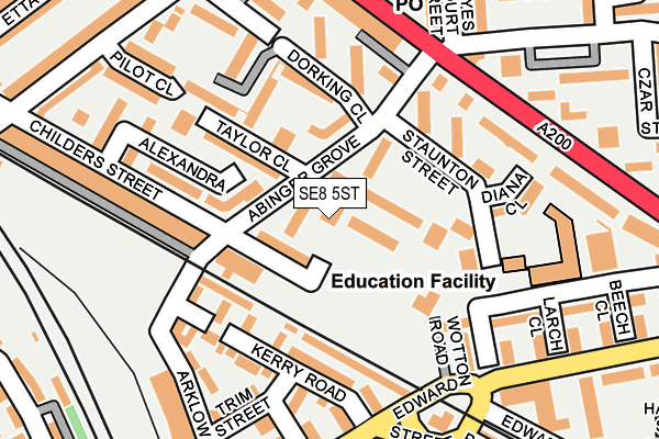 SE8 5ST map - OS OpenMap – Local (Ordnance Survey)
