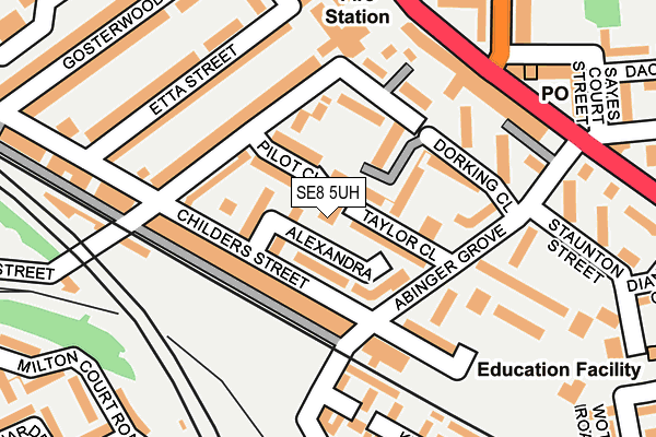 SE8 5UH map - OS OpenMap – Local (Ordnance Survey)