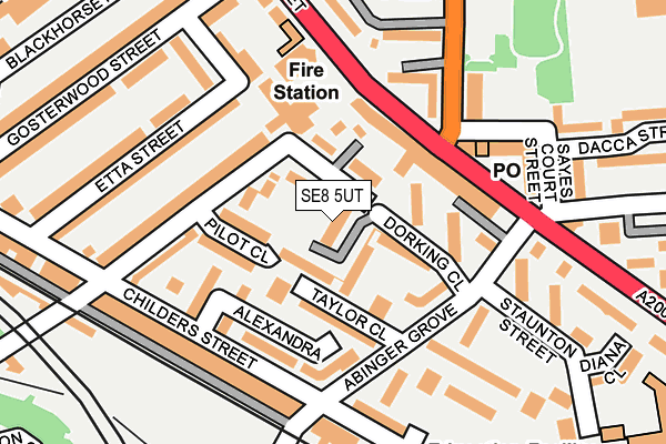 SE8 5UT map - OS OpenMap – Local (Ordnance Survey)