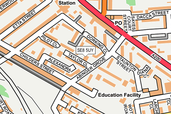 SE8 5UY map - OS OpenMap – Local (Ordnance Survey)