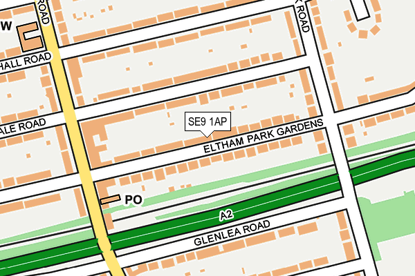 SE9 1AP map - OS OpenMap – Local (Ordnance Survey)