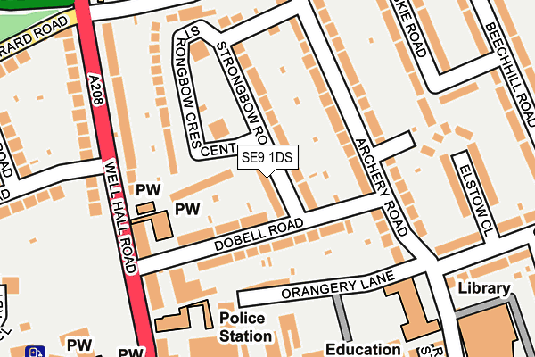 SE9 1DS map - OS OpenMap – Local (Ordnance Survey)