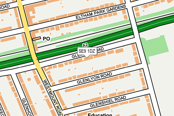 SE9 1DZ map - OS OpenMap – Local (Ordnance Survey)