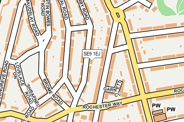 SE9 1EJ map - OS OpenMap – Local (Ordnance Survey)