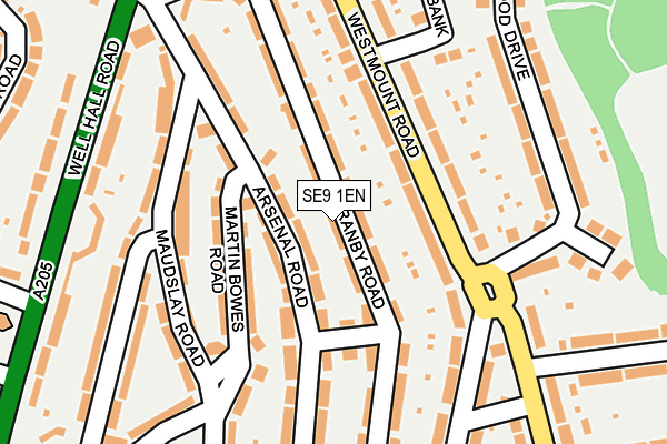 SE9 1EN map - OS OpenMap – Local (Ordnance Survey)