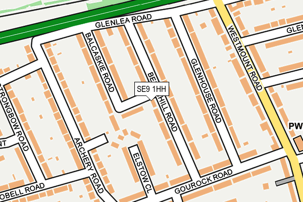 SE9 1HH map - OS OpenMap – Local (Ordnance Survey)