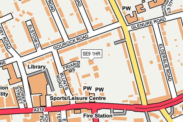 SE9 1HR map - OS OpenMap – Local (Ordnance Survey)