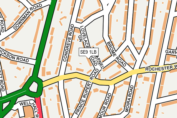 SE9 1LB map - OS OpenMap – Local (Ordnance Survey)