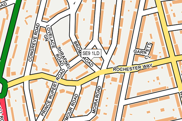 SE9 1LD map - OS OpenMap – Local (Ordnance Survey)