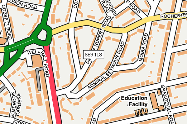 SE9 1LS map - OS OpenMap – Local (Ordnance Survey)