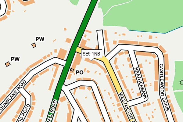 SE9 1NB map - OS OpenMap – Local (Ordnance Survey)