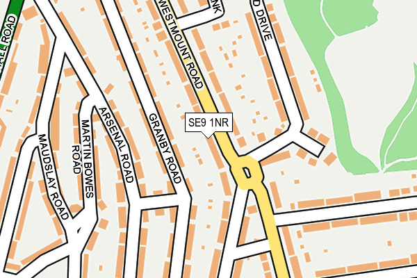 SE9 1NR map - OS OpenMap – Local (Ordnance Survey)