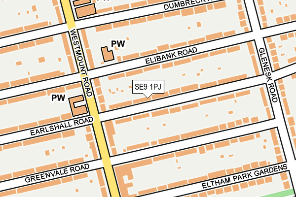 SE9 1PJ map - OS OpenMap – Local (Ordnance Survey)