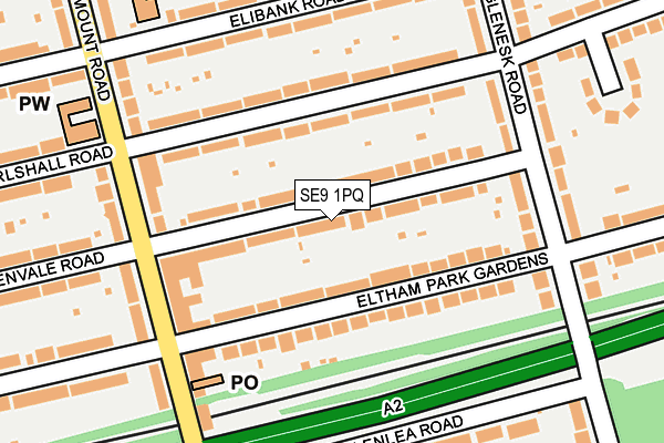SE9 1PQ map - OS OpenMap – Local (Ordnance Survey)
