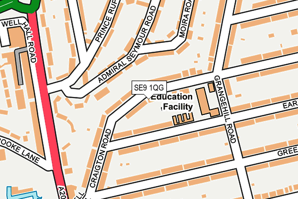 SE9 1QG map - OS OpenMap – Local (Ordnance Survey)