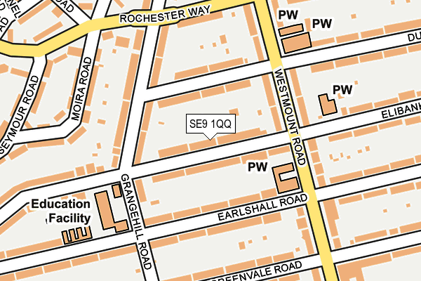 SE9 1QQ map - OS OpenMap – Local (Ordnance Survey)