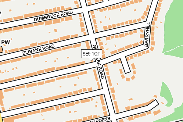 SE9 1QT map - OS OpenMap – Local (Ordnance Survey)