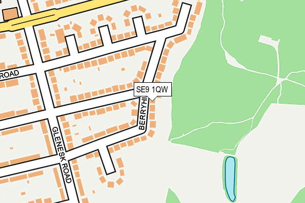 SE9 1QW map - OS OpenMap – Local (Ordnance Survey)