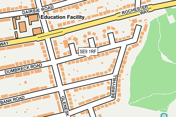 SE9 1RF map - OS OpenMap – Local (Ordnance Survey)