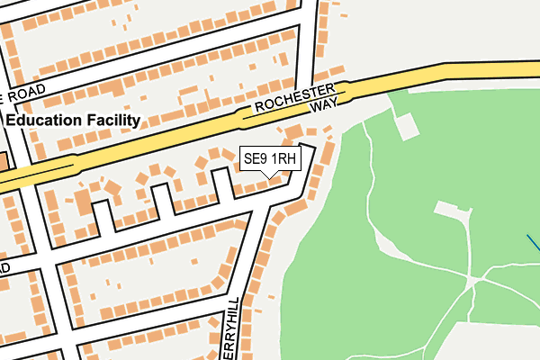 SE9 1RH map - OS OpenMap – Local (Ordnance Survey)
